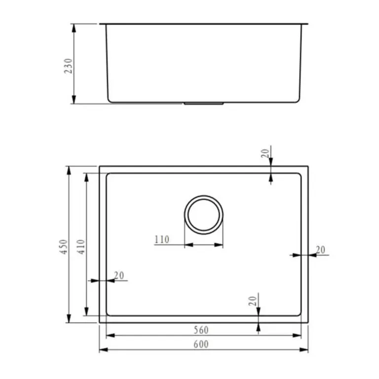 Fidelis FSD-23623HC-NBK Honeycomb Stainless Steel Sink - view 2